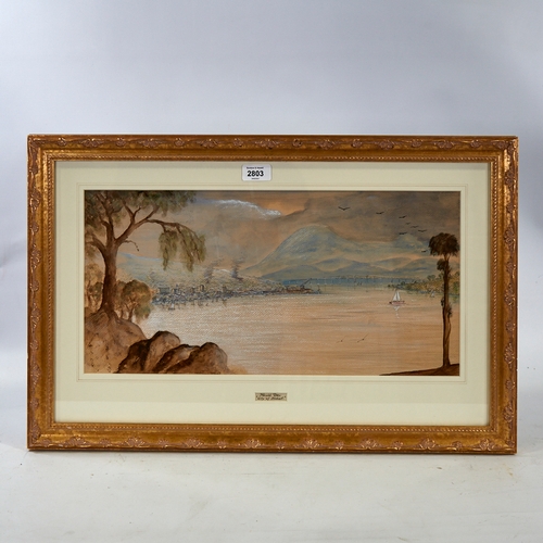 2803 - Harold Day, watercolour, Hobart Tasmania 1980, 9.5