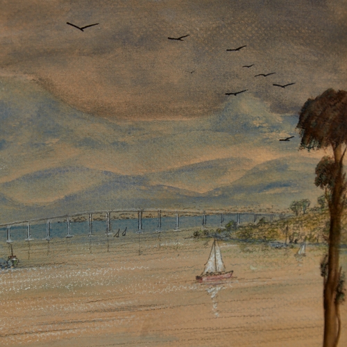 2803 - Harold Day, watercolour, Hobart Tasmania 1980, 9.5