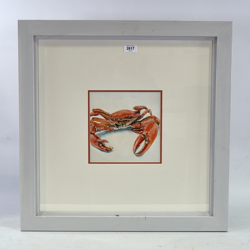 2817 - Clive Fredriksson, oil on board, crab, 8