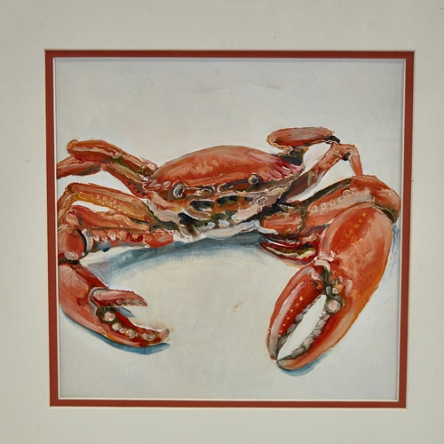 2817 - Clive Fredriksson, oil on board, crab, 8