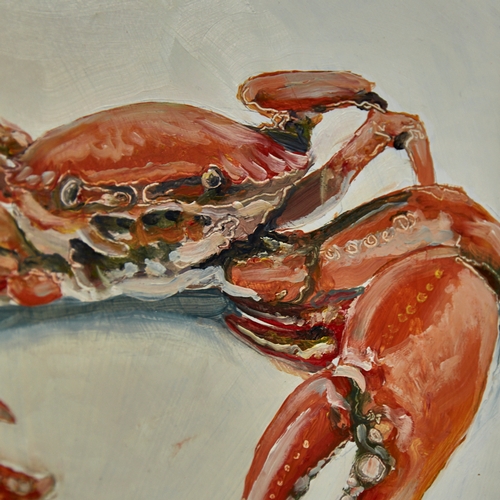 2817 - Clive Fredriksson, oil on board, crab, 8