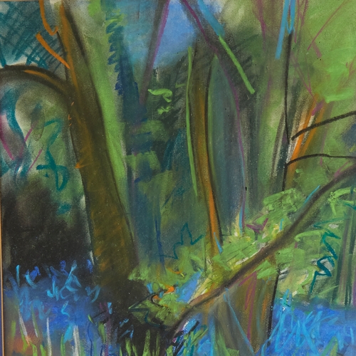 2119 - DOUGLAS EARLE, BRITISH, pastel on paper, forest scene, signed and dated '78,  44cm x 30cm, framed.