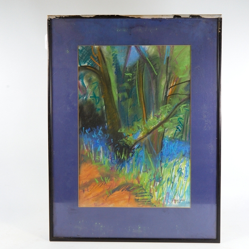 2119 - DOUGLAS EARLE, BRITISH, pastel on paper, forest scene, signed and dated '78,  44cm x 30cm, framed.