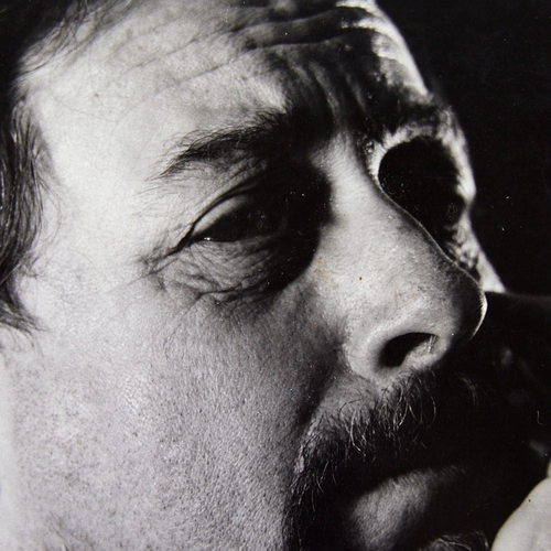 2185 - DERRY MOORE (b 1937), a vintage portrait photograph of Tennessee Williams, 1960s',  23cm x 23cm, unf... 