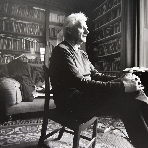 2188 - DERRY MOORE (b 1937), A vintage portrait photograph of Stephen Spender, 27cm x 25cm, unframed.