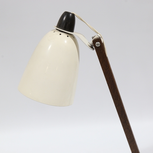 2098 - A 1960s' Mac lamp, for Conran Shop with brown wooden stem, height 58cm.