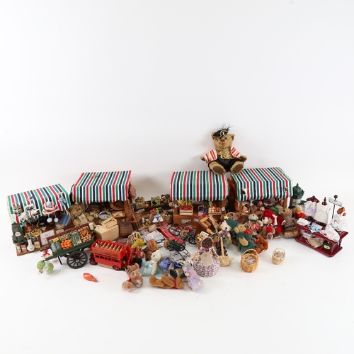 121 - A large quantity of miniature doll's farmer's market stalls and accessories (2 boxes)