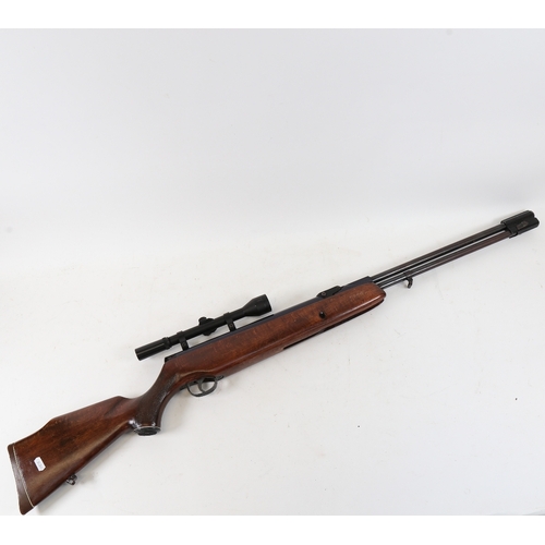 149 - A Wembley Eclipse .22 calibre air rifle, with Gamo 4x28 telescopic scope, serial no. 818297, overall... 