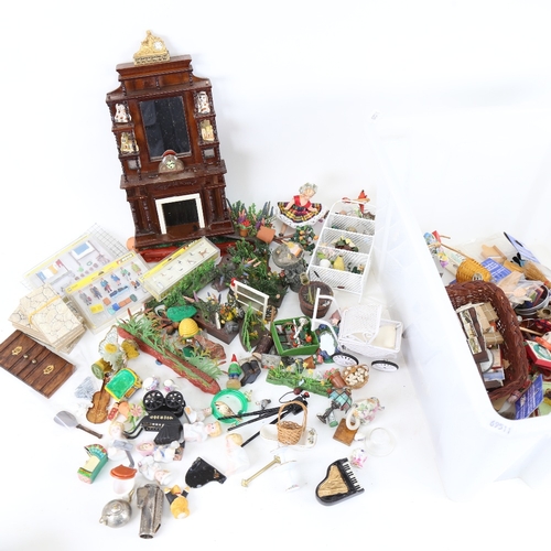 93 - A quantity of doll's house furniture, accessories and furnishings (boxful)