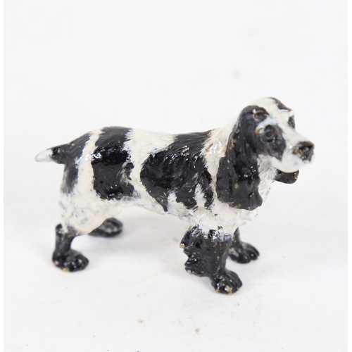 188 - A miniature cold painted bronze Spaniel dog figure, length 8cm, height 5.5cm