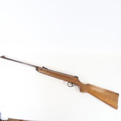 228 - A BSA Meteor .22 calibre air rifle, break-barrel action, overall length 105cm