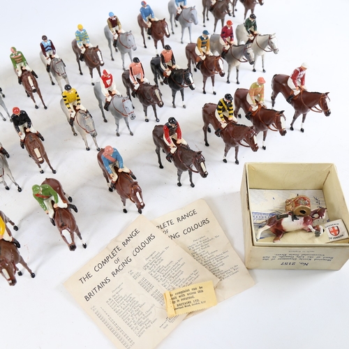 282 - A Vintage full set of the Complete Range of Britains Racing Colours of Famous Owners lead jockey and... 