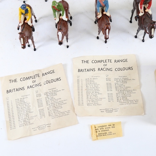 282 - A Vintage full set of the Complete Range of Britains Racing Colours of Famous Owners lead jockey and... 