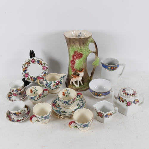 323 - A Royal Cauldon child's tea set, an Eastgate Pottery vase etc