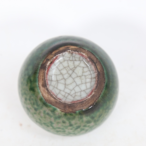 342 - A Chinese green crackle glaze gourd vase, height 7cm