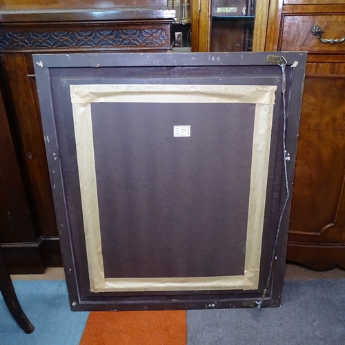 1862 - A decorative gilt finished bevelled-edge wall mirror, W70cm, H80cm