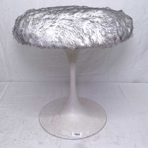 1882 - A mid-century Arkana tulip-base stool, with cast maker's marks to base