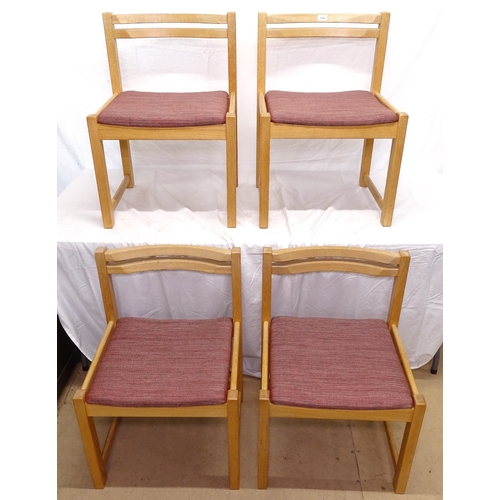 1894 - A set of 4 mid-century Danish design oak side chairs