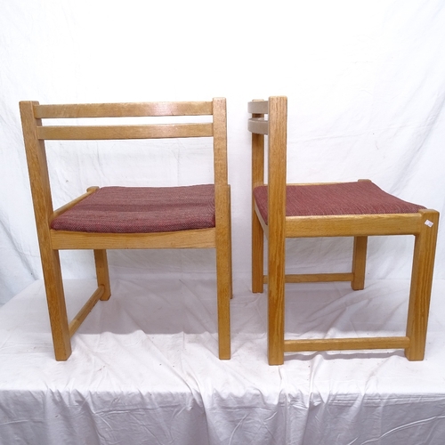 1894 - A set of 4 mid-century Danish design oak side chairs