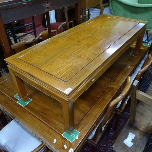 1904 - A rectangular Oriental hardwood coffee table, W137cm, H41cm