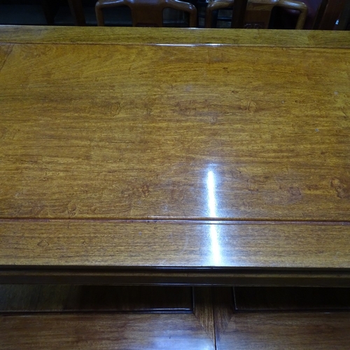 1904 - A rectangular Oriental hardwood coffee table, W137cm, H41cm