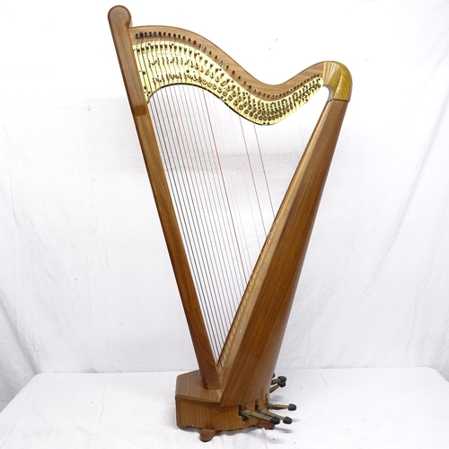 1916 - A 41-string pedal harp, by Pilgrim Harps, height 5'