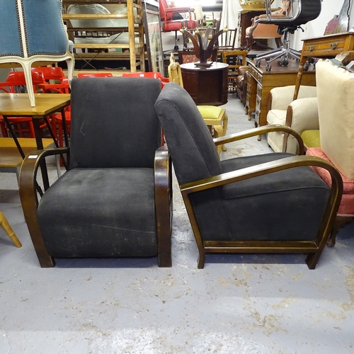 2084 - A pair of contemporary Art Deco design armchairs