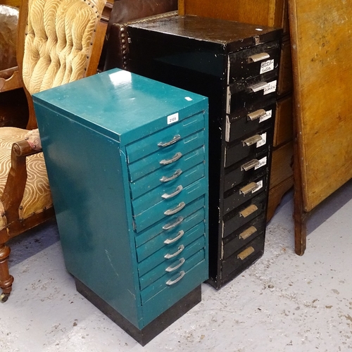 2128 - 2 metal filing cabinets