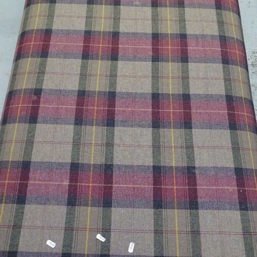 2140 - A rectangular tartan upholstered footstool, L150cm, H35cm, D90cm