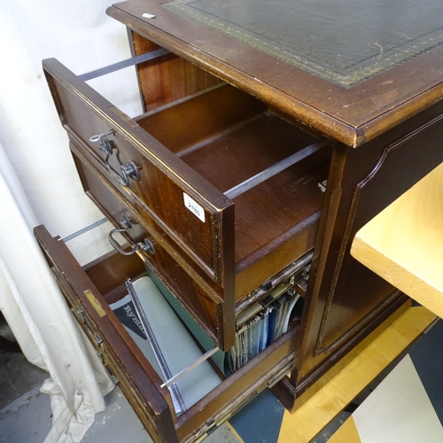 2180 - A reproduction mahogany 2-drawer filing chest