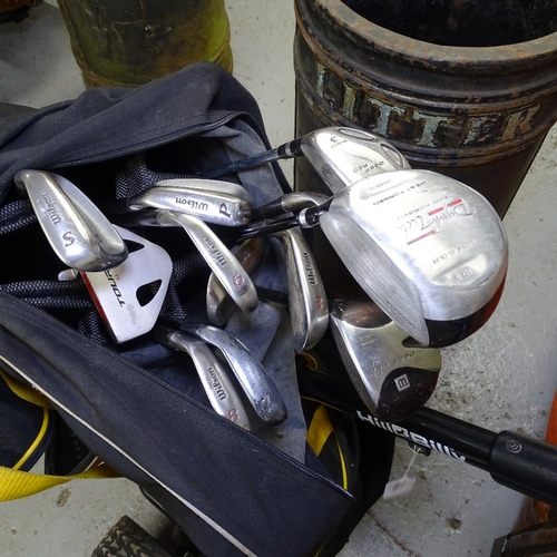 2191 - A collection of golf clubs, to include Wilson Deep Red Fat Shaft irons, Wilson Deed Red 3 and 5 wood... 