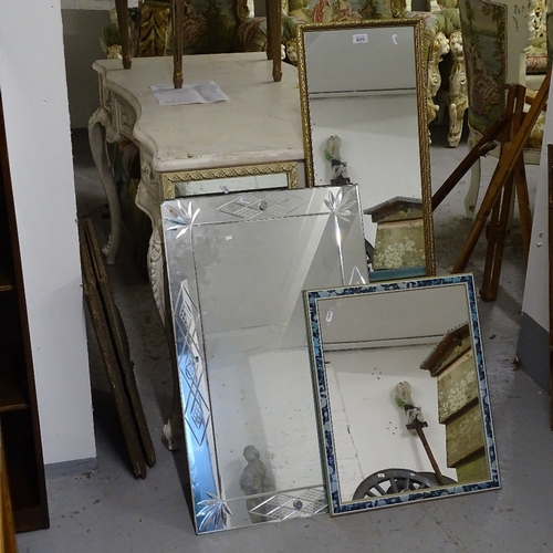 2212 - 3 various framed mirrors, and another