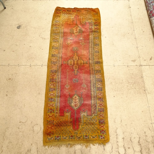 2228 - A yellow ground Persian runner, 190cm x 70cm