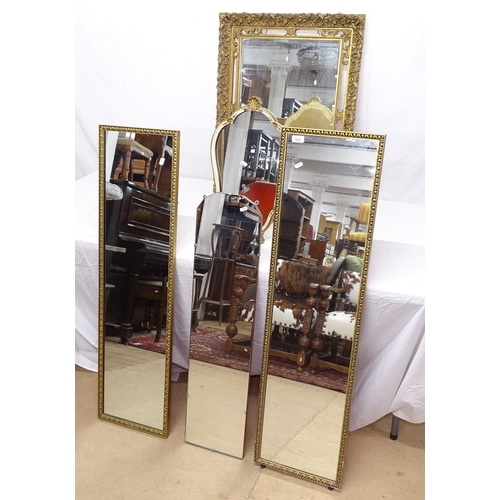 1922 - 5 various gilt-framed and other mirrors