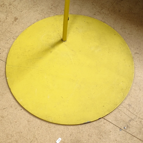 1945 - A Foscarini yellow Twiggy floor arch lamp, base 61cm