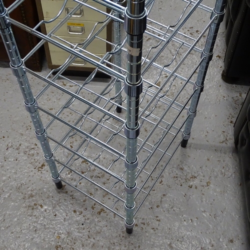 1988 - An Ikea Omar galvanised 12-tier wine rack, W47cm, H180cm