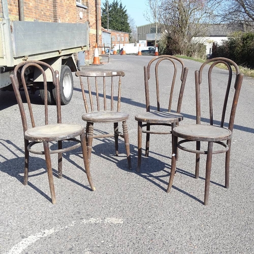 2237 - 4 various bentwood bistro chairs