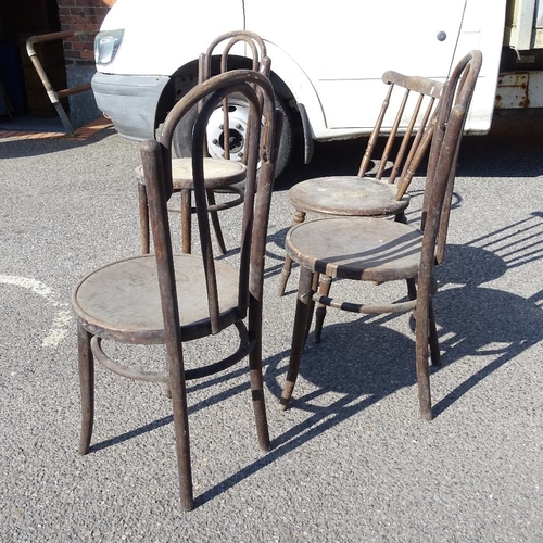 2237 - 4 various bentwood bistro chairs