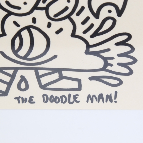 1 - Mr Doodle (Sam Cox, 1994), felt pen on paper, Valentine's Day, signed The Doodle Man, from the Valen... 