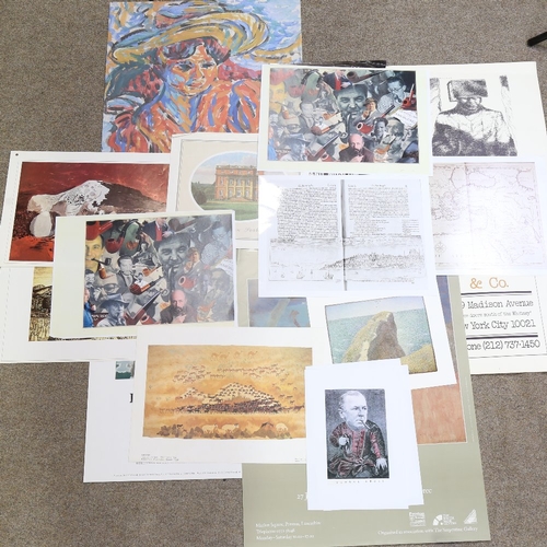 36 - A folder of Exhibition posters, including John Piper and Ivon Hitchens