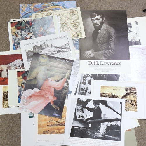 36 - A folder of Exhibition posters, including John Piper and Ivon Hitchens