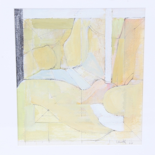 64 - Adrian Heath (1920 - 1992), mixed media on paper, abstract composition, signed and dated 1964, 9.5