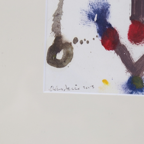 69 - Alan Davie (1920 - 2014), oil on paper, untitled abstract, signed and dated 2013, 8