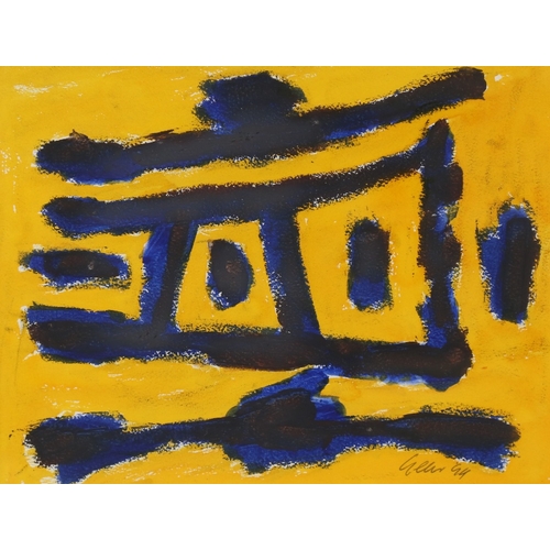 73 - William Gear RA (1915 - 1997), mixed media on paper, abstract composition, signed and dated 1994, 9