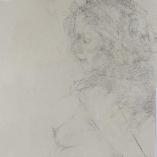 85 - J Gunn-Cairns (Scottish), pencil/charcoal on paper, life study, inscribed verso, 26