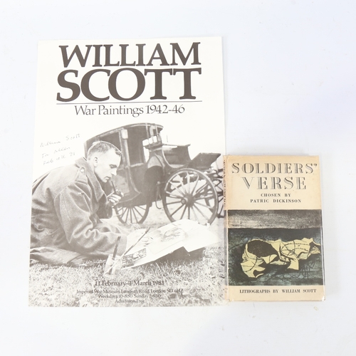 92 - William Scott (1913 - 1989), Exhibition poster for war paintings, signed by the artist and dated 198... 