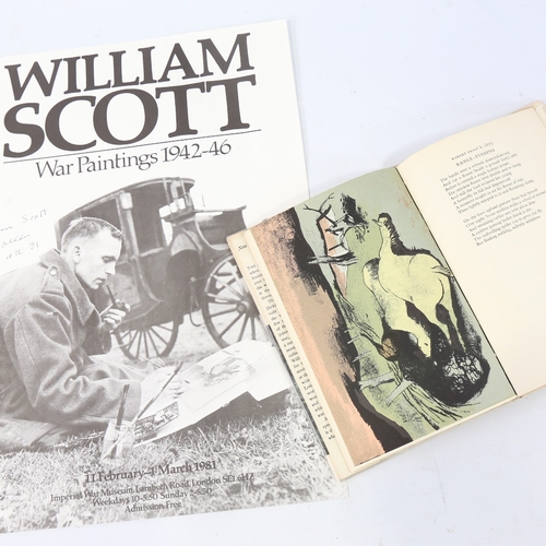 92 - William Scott (1913 - 1989), Exhibition poster for war paintings, signed by the artist and dated 198... 