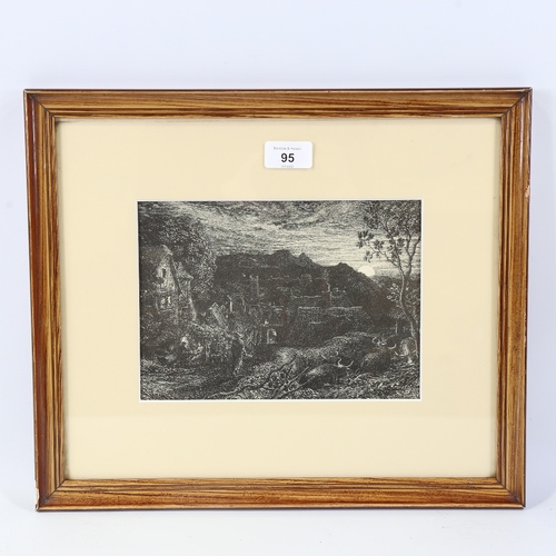 95 - Samuel Palmer, lithograph, The Bellman, 6.5