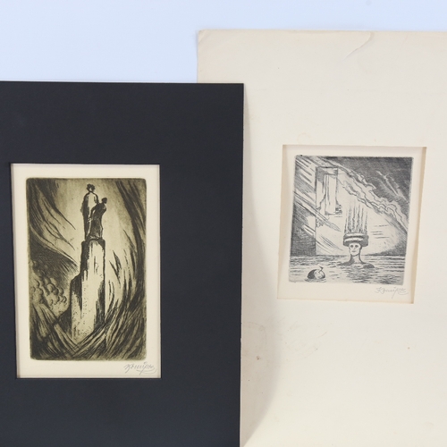 99 - Jan Konupek (1883 - 1950), 2 etchings, surrealist studies, image 7