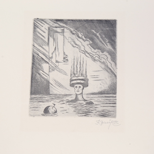 99 - Jan Konupek (1883 - 1950), 2 etchings, surrealist studies, image 7